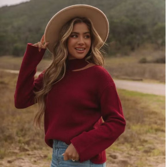 VICI Indulgence Choker Cutout Sweater - Picture 1 of 5